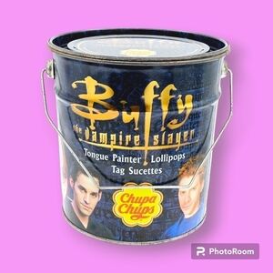 1999 Buffy the Vampire Slayer Chupa Chups Large Display Tin Vintage